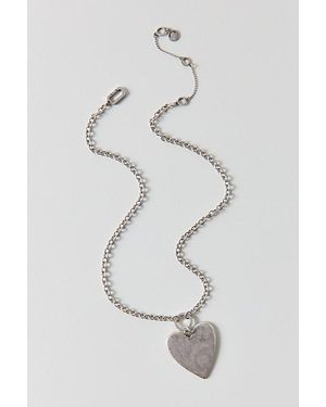AllSaints Heart Charm Necklace - White