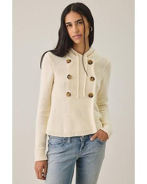 BDG Off Campus Double Breasted Hooded Cardigan - Natural