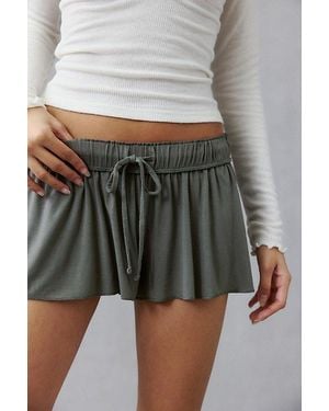 Out From Under Angel Kiss Jersey Knit Flutter Shorts Top - White