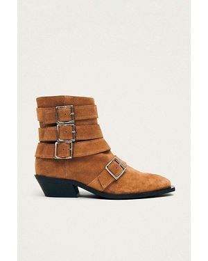 Alohas Eras Leather Ankle Boot - Brown