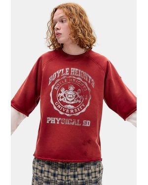 BDG Red Varsity Double Layer T-shirt