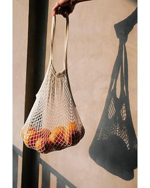 ECOBAGS Original Long Handle Mesh String Tote Bag - Black