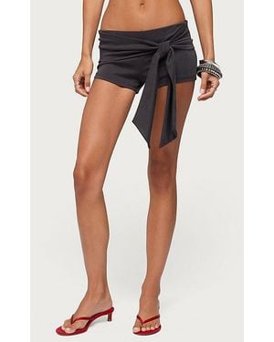 Edikted Clyde Tie Waist Shorts - Blue