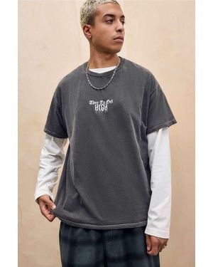 Urban Outfitters Uo Time To Get High T-shirt - Grey