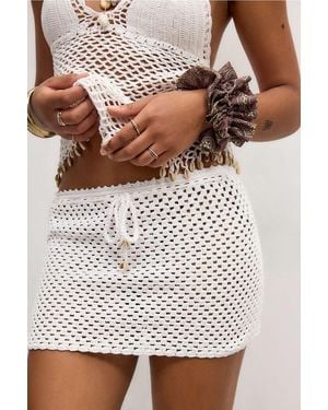 Out From Under Knit Skirt Coverup - White