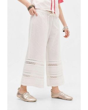 Damson Madder Elodie Broderie Trousers - Pink