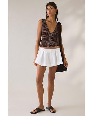 Kimchi Blue Talia Trapeze Pleated Shorts - White