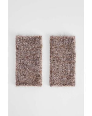 Urban Outfitters Uo Rory Soft Knit Fingerless Gloves - Natural