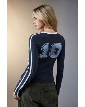 iets frans... Football-longsleeve "mia" in - Blau