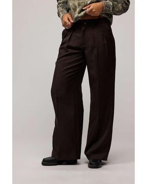 Urban Outfitters Uo Chocolate Ash Low Rise Trousers - Black