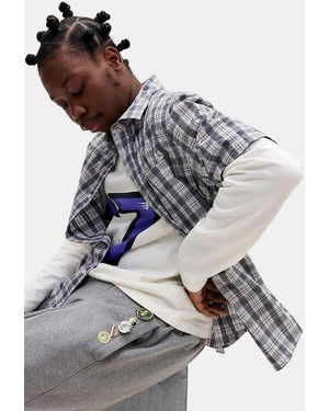 iets frans... Black & White Cole Check Shirt - Red