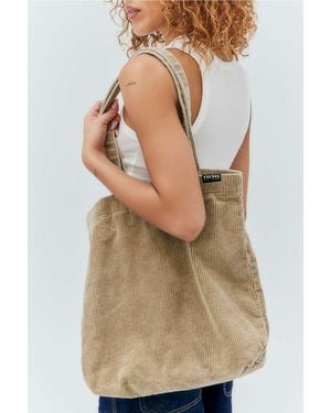 BDG Tab Corduroy Tote Bag - Natural