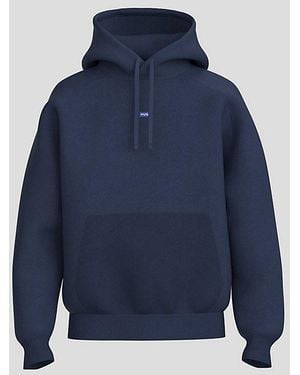 HUGO Logo Hoodie Sweatshirt - Blue