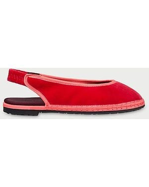 Flabelus Narnia Velvet Slingback Slipper - Red