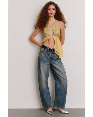Kimchi Blue Ayla Embellished Halter Top - Blue