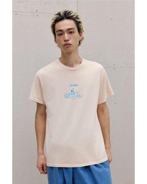 Urban Outfitters Uo Peach I'm Fine T-shirt - Natural