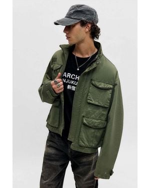 BDG Olive Cropped Field Jacket S At Urban Outfitters - Green