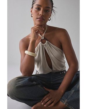 Urban Outfitters Resin Chunky Bangle Bracelet - Brown