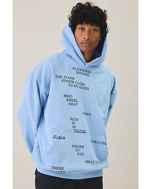 Pleasures Indoors Graphic Hoodie Sweatshirt - Blue