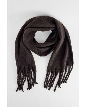 Urban Outfitters Brown Blanket Scarf - Black