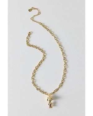BaubleBar Peanuts Snoopy Pendant Necklace - White
