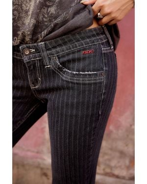 BDG Miko Stripe Low Rise Skinny Bootcut Jeans - Blue