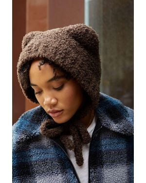 Urban Outfitters Uo Teddy Bonnet - Brown