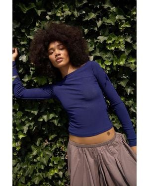 Urban Outfitters Uo Frankie Slash Top - Blue