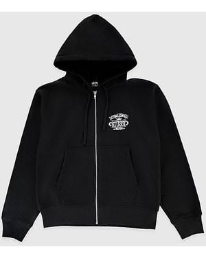 Stussy Worldwide Zip Hoodie - Black