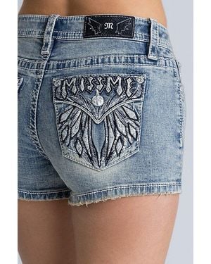 Miss Me Marguez Wing Shorts - Blue