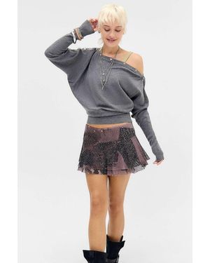 Silence + Noise Silence + Noise Belle Hotfix Skort - Grey