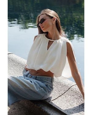 WeWoreWhat Cape Bubble Top - White