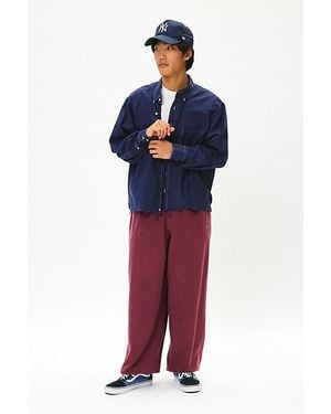 Urban Renewal Remade Overdyed Check Cropped Shirt - Blue