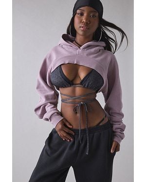 1st Position By Tinashe Uo Exclusive Nashe Ultra Cropped Hoodie Sweatshirt - Purple