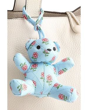 Vera Bradley Quilted Cotton Bitty Bear Bag Charm - Blue
