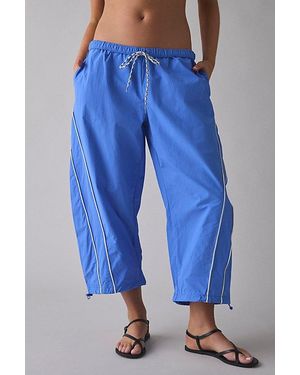 BDG Fast Track Low-Rise Cropped Nylon Pants - Blue