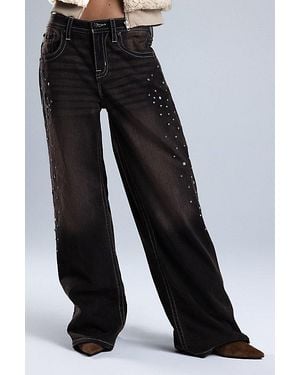 Miss Me Natalia Baggy Wide Leg Jeans - Black