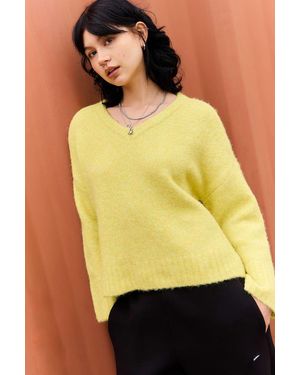 iets frans... ... Champagne High V-neck Jumper - Yellow