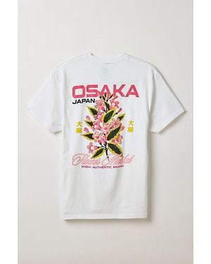 Urban Outfitters Osaka Japan Flowers Graphic Tee - White
