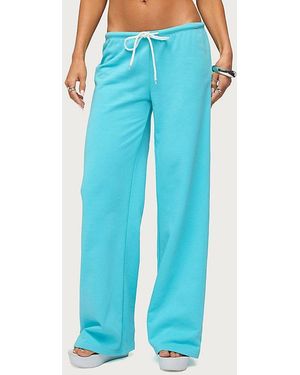 Edikted Callista Straight Leg Sweatpants - Blue