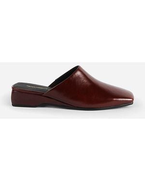 INTENTIONALLY ______ Marer Micro Wedge Heel Mule - Brown