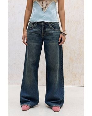 Motel Dirty Blue Low Rise Roomy Jeans