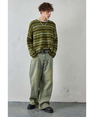 Jaded London Tinted Light Wash Colossus Jeans - Green