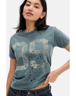 BDG 89 Paint Splat Relaxed Graphic Tee - Grey