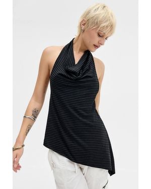 Urban Outfitters Uo Vespa Draped Halter Top - Black