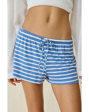 Out From Under Easy Mode Knit Pull-On Shorts - Blue