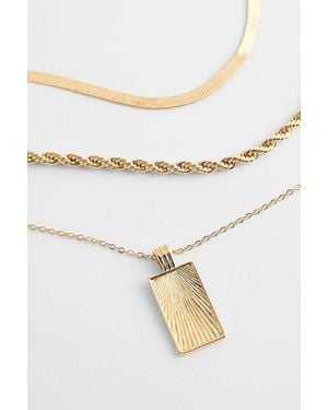 Silence + Noise Silence + Noise Layered Rectangle Pendant Necklace 3-pack - White