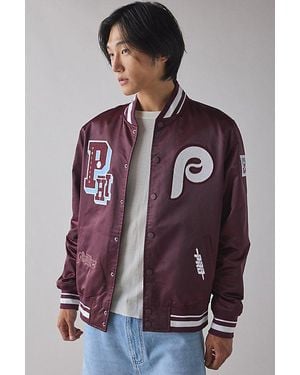 Pro Standard Mlb Philadelphia Phillies Satin Varsity Jacket - Multicolour