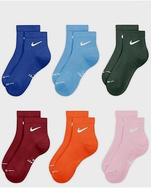 Nike Elevated Ankle Socks 6-Pack - Red