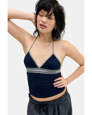 iets frans... Tyla Logo Halter Top - Blue